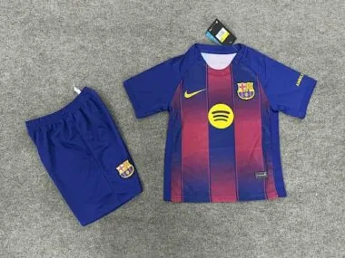 25-26 Barcelona Home Kids Kit Soccer AAAAJersey Yupoo