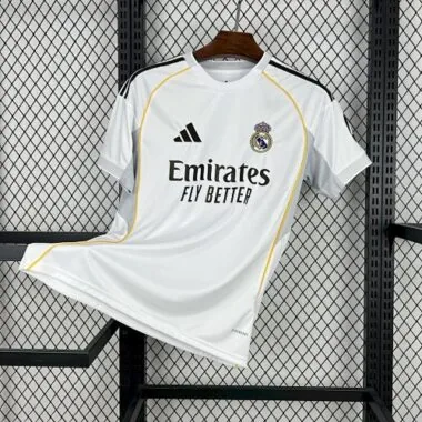 25-26 Real Madrid Home White Kit Soccer