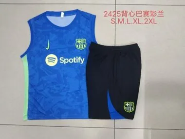 24-25 Barcelona Blue Vest Kit Soccer