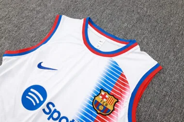 24-25 Barcelona White Vest Kit Soccer