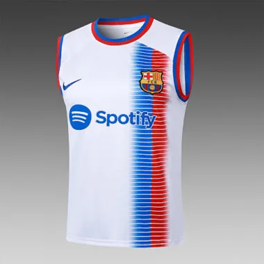 24-25 Barcelona White Vest Kit Soccer