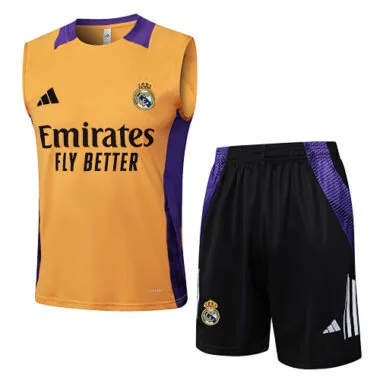 24-25 Real Madrid Yellow Vest Kit Soccer