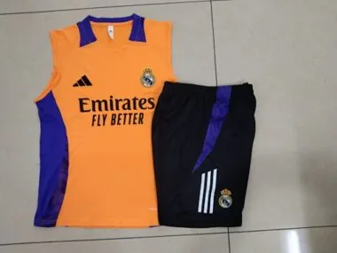 24-25 Real Madrid Yellow Vest Kit Soccer