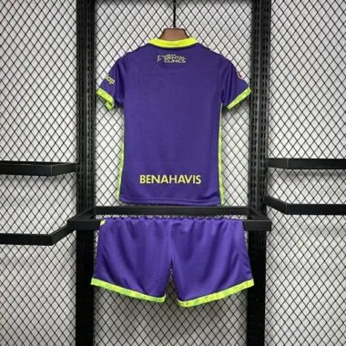 24-25 Malaga Away Kid Kits Youth Apparels Football