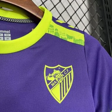 24-25 Malaga Away Kid Kits Youth Apparels Football