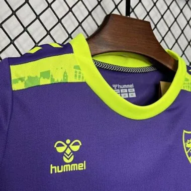 24-25 Malaga Away Kid Kits Youth Apparels Football