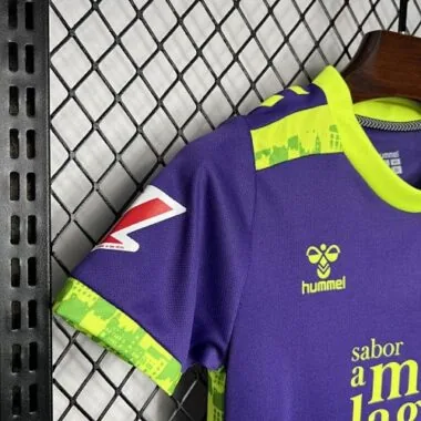 24-25 Malaga Away Kid Kits Youth Apparels Football