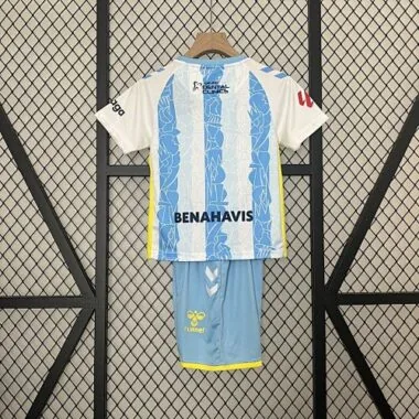 24-25 Malaga Home Kid Kits Youth Apparels Football