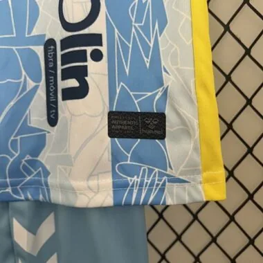 24-25 Malaga Home Kid Kits Youth Apparels Football