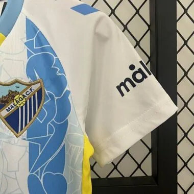 24-25 Malaga Home Kid Kits Youth Apparels Football