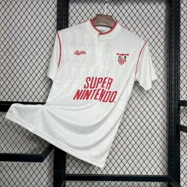 91-92 Sevilla Home Retro Kit Vintage Shirt Soccer