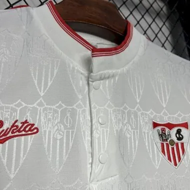 91-92 Sevilla Home Retro Kit Vintage Shirt Soccer