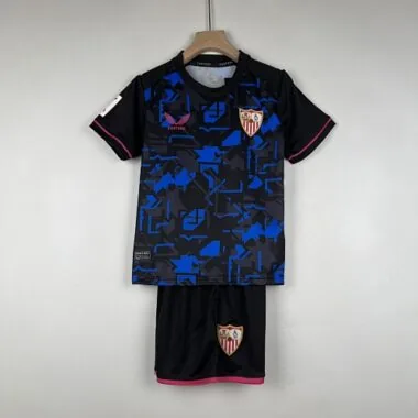 23-24 kids Sevilla third away size 16-28 football t-shirt