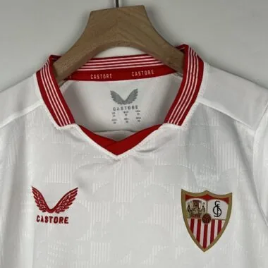 23-24 kids Sevilla home size 16-28 football t-shirt