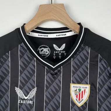 23-24 Kids Goalkeeper Athletic Bilbao Black size 16-28 Soccer Jerseys
