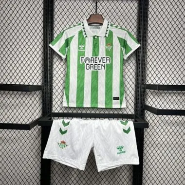 24-25 Real Betis Home Kid Kits Youth Apparels Football AAAAJersey Yupoo