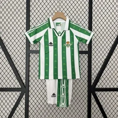 95-97 Real Betis Home Retro Kid Kits Youth Apparels AAAAJersey Wholesale Yupoo