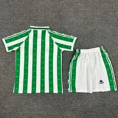 95-97 Betis Home Retro Kid Kits Children Sets Soccer Jerseys
