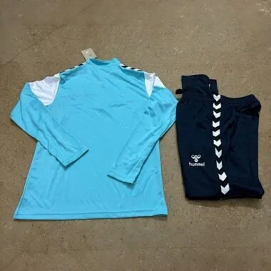 23-24 Real Betis Long Sleeve Tracksuit Blue Training Suits Football