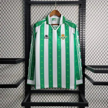 95-97 Retro Betis Home Long Sleeve Size S-XXL Soccer Jerseys