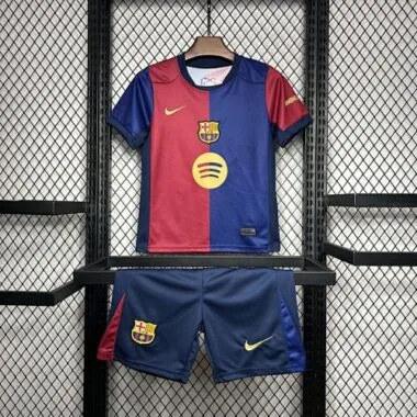 24-25 Barcelona Home Kid Kits Youth Apparels Soccer AAAAJersey Yupoo