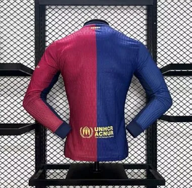 24-25 Barcelona Home Long Sleeve Kit Player Version Shirt Soccer