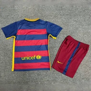 15-16 Barcelona Home Retro Kid Kits Youth Apparels Sport