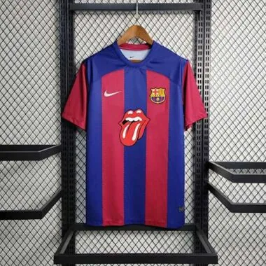 23-24 Barcelona x Rolling Stones Special Edition S-XXL Cheap Football Kit