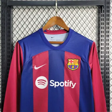 23-24 Barcelona Home Long Sleeve Size S-XXL Soccer Jerseys
