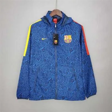 21-22 Barcelona blue Camouflage Windbreaker