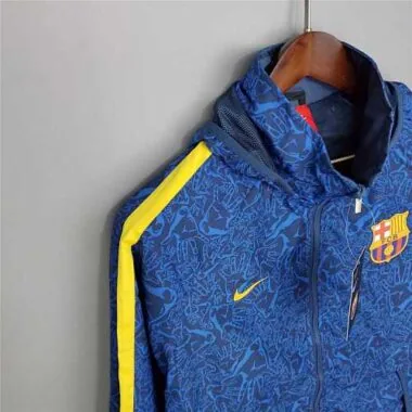 21-22 Barcelona blue Camouflage Windbreaker