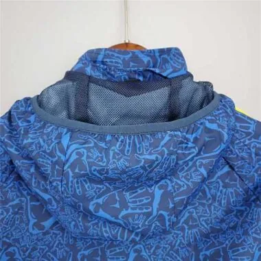 21-22 Barcelona blue Camouflage Windbreaker