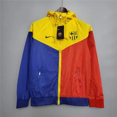 20-21 Barcelona blue-red-yellow classic style windbreake