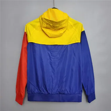 20-21 Barcelona blue-red-yellow classic style windbreake