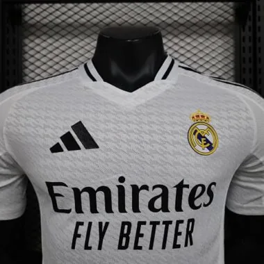 24-25 Real Madrid Home Kit Player Version Shirt With All Kind of Badges Soccer
