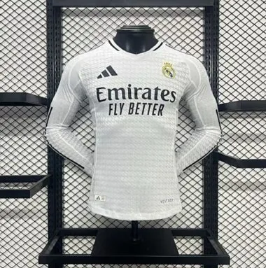 24-25 Real Madrid Home Long Sleeve Kit Player Version Shirt Best Wholesale Yupoo
