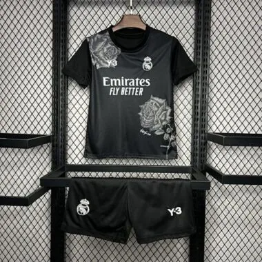 24-25 Real Madrid Y3 Kid Kits Black Youth Apparels AAAAJersey Wholesale Yupoo