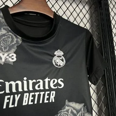 24-25 Real Madrid Y3 Kid Kits Black Youth Apparels