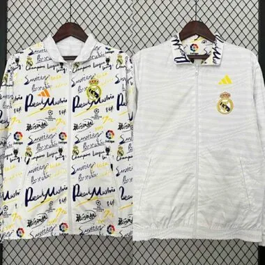 23-24 Real Madrid Trench Coat Reversible Windbreaker Double-Sides Jacket AAAAJersey Yupoo