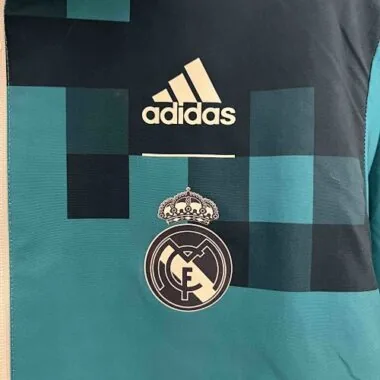 23-24 Real Madrid Trench Coat Reversible White&Blue Double-Sides Jacket AAAAJersey Yupoo