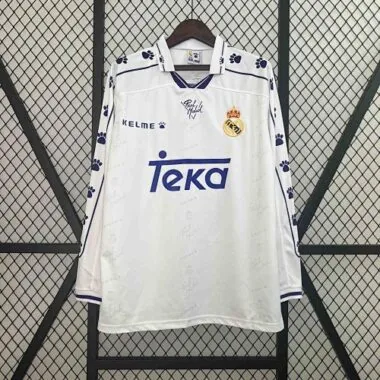94-96 Real Madrid Home Retro Kit Long Sleeve Vintage Shirt Football AAAAJersey Supplier