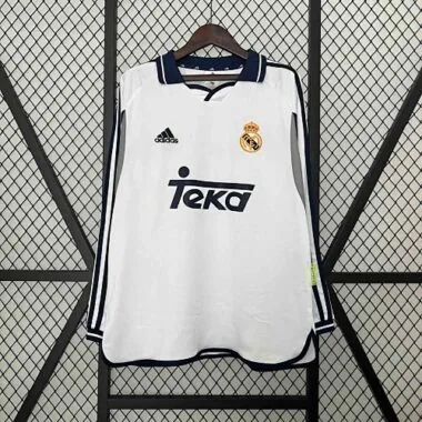 00-01 Real Madrid Home Retro Kit Long Sleeve Vintage Shirt Football AAAAJersey Supplier