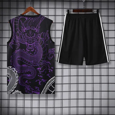 24-25 Real Madrid Purple Dragon Training Vest Kits(Top+Shorts) Football