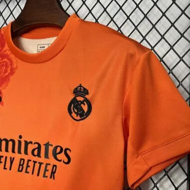 24-25 Real Madrid Y3 Kid Kits Orange Children Sets Football