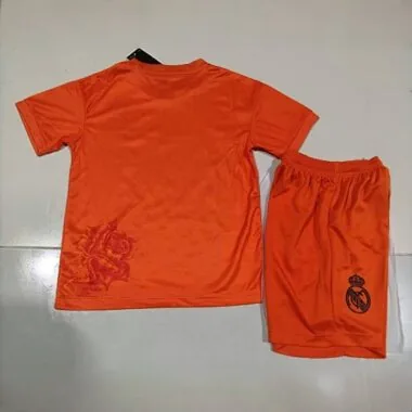 24-25 Real Madrid Y3 Kid Kits Orange Children Sets Football