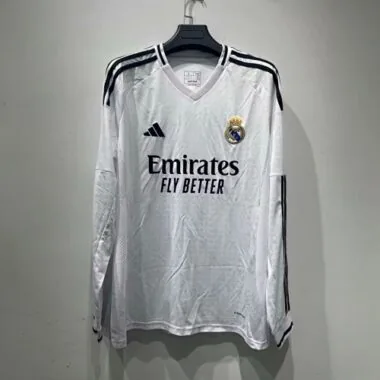 24-25 Real Madrid Home Kit Long Sleeve Shirt Jersey Supplier Yupoo