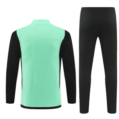 23-24 Real Madrid Long Sleeve Tracksuit Green Training Suits Jersey