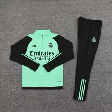 23-24 Real Madrid Long Sleeve Tracksuit Green Training Suits Jersey