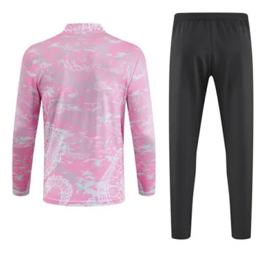 23-24 Real Madrid Long Sleeve Dragon Special Edition Pink Training Suits Soccer Jerseys Yupoo