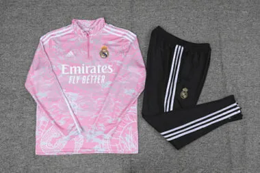 23-24 Real Madrid Long Sleeve Dragon Special Edition Pink Training Suits Soccer Jerseys Yupoo